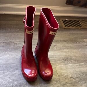 Hunter kids’ Bold Red Rain Boots